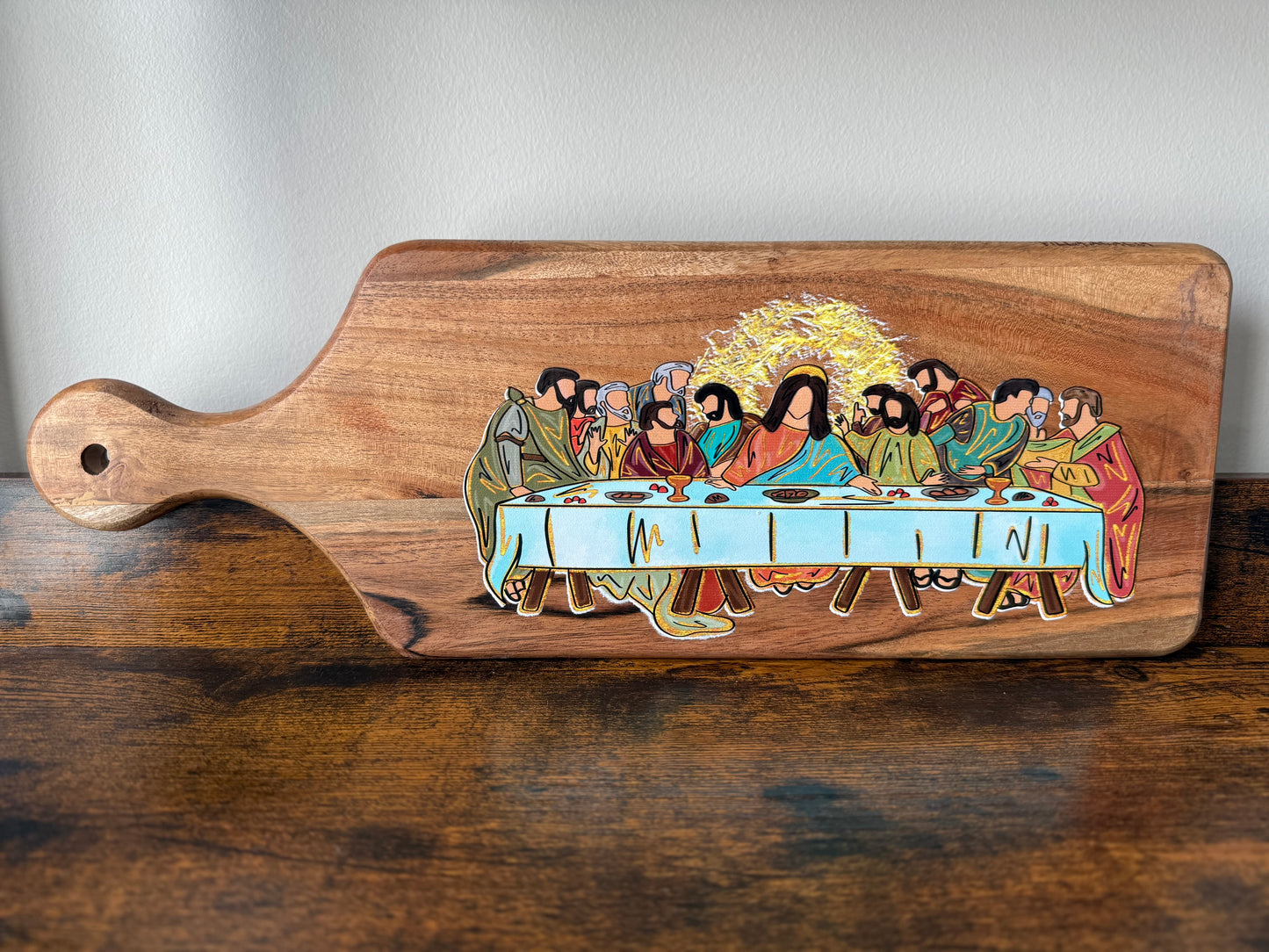 The Last Supper wooden board
