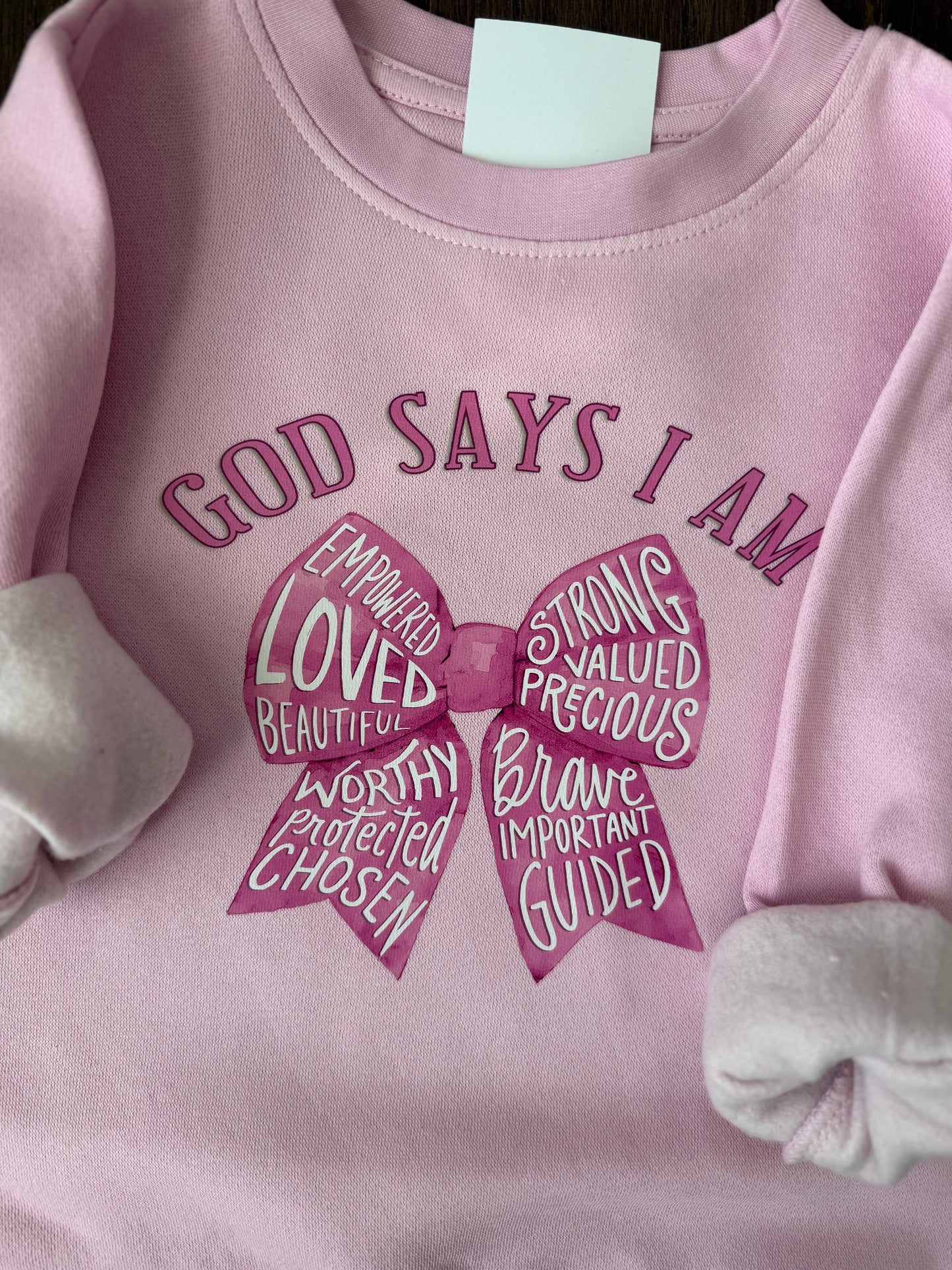 God Says I Am Pink Bow