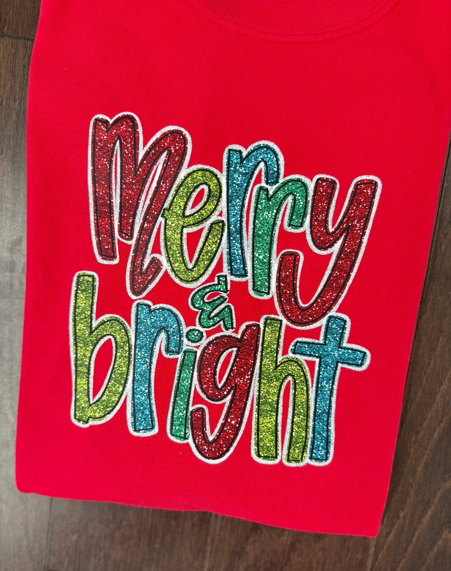 Merry & Bright *faux glitter*