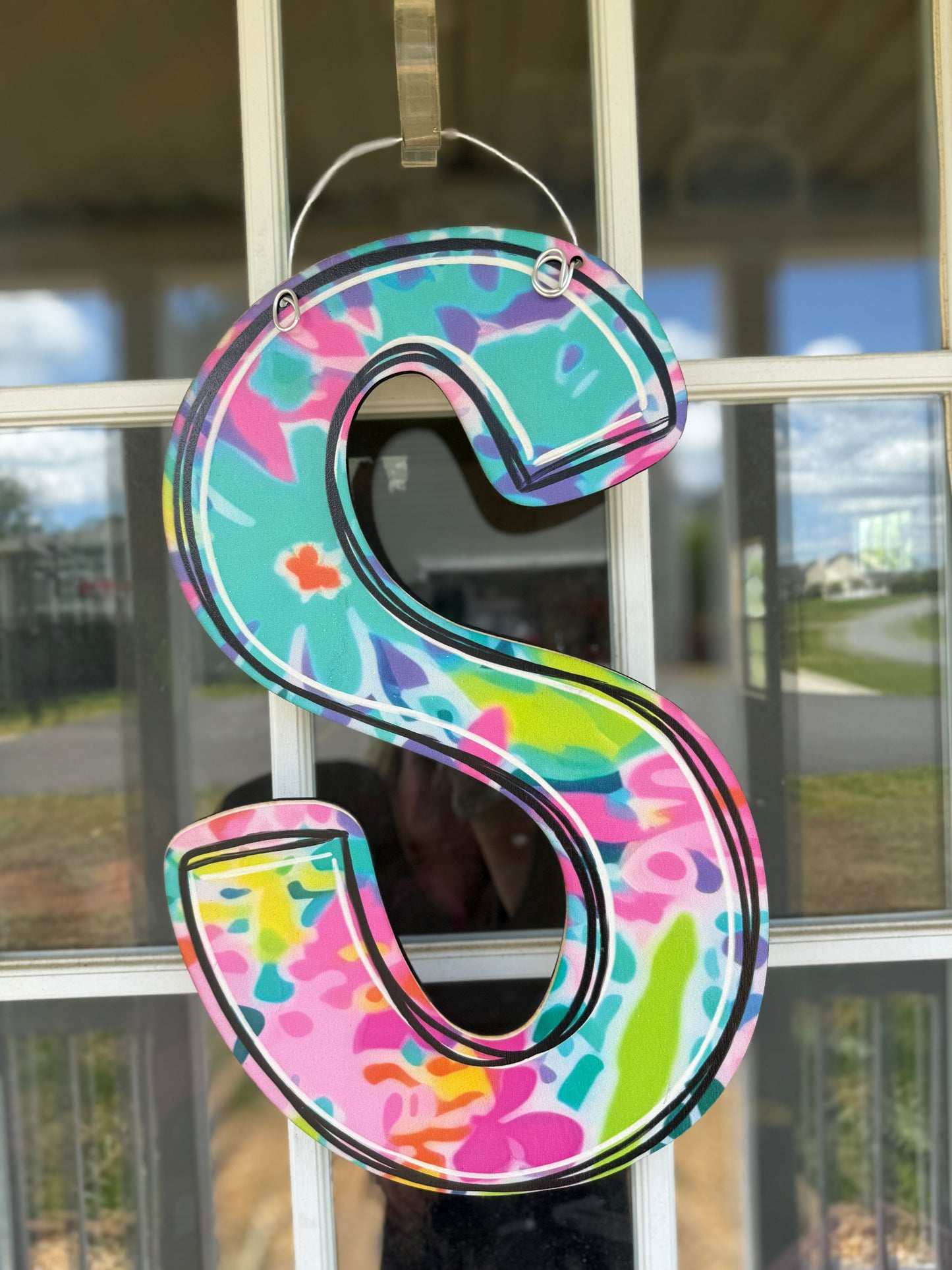 Colorful Floral Initial