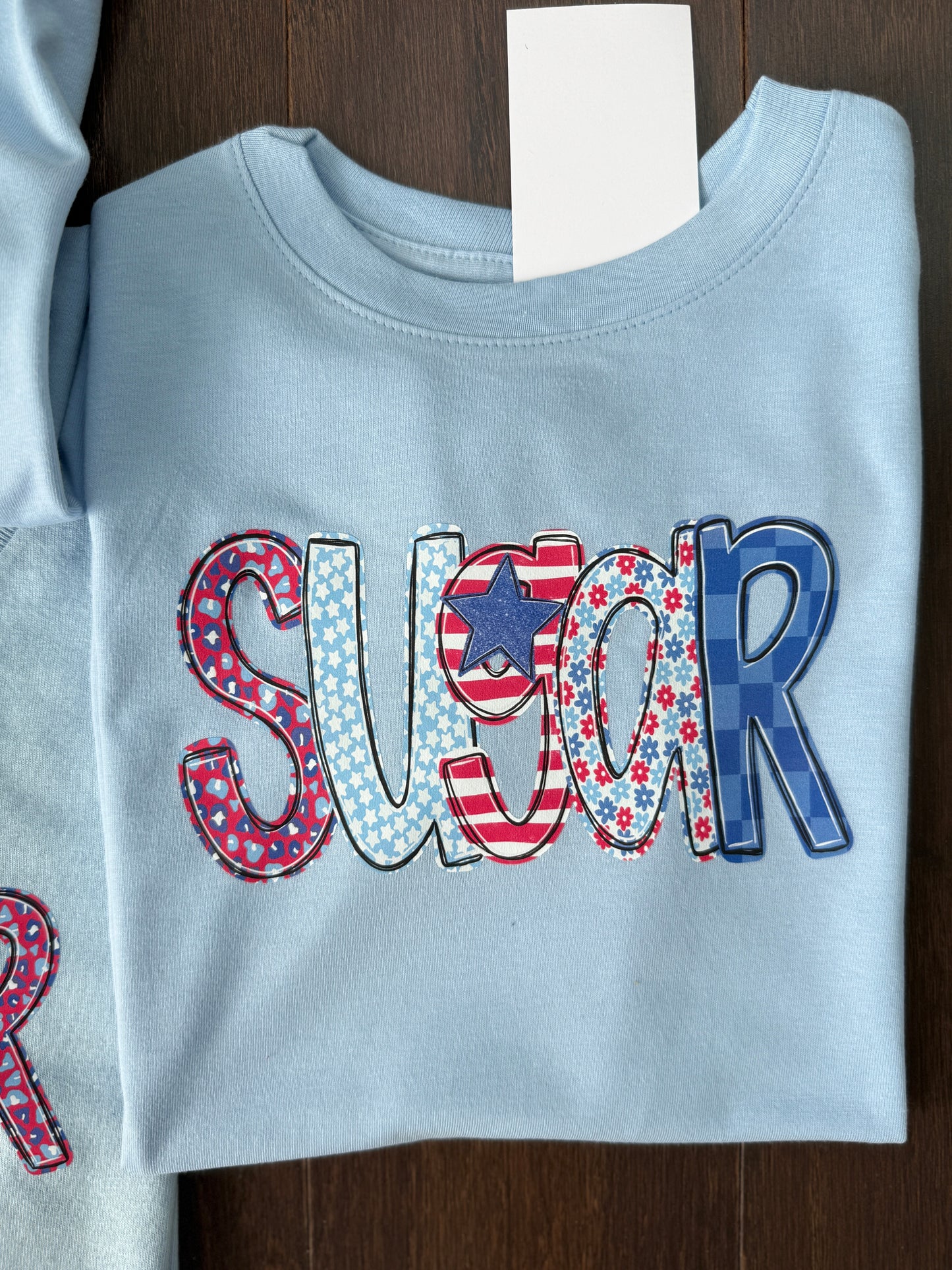 Patriotic Floral Mix Name Tees