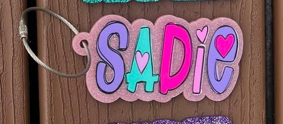 Pink w/ Heart Font Letters