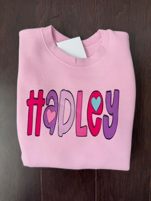 Heart Alphabet Name Shirt {name OR any personalization!}