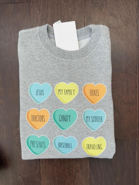 Conversation Heart Favorites Shirt