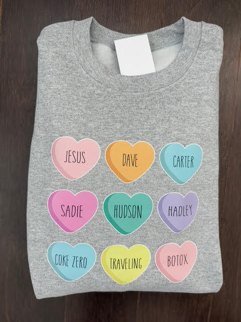 Conversation Heart Favorites Shirt