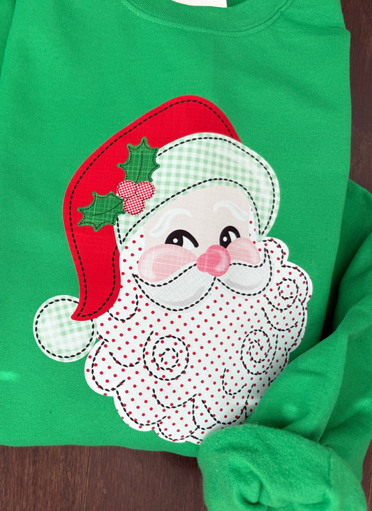 Bitty Dot Santa {green}