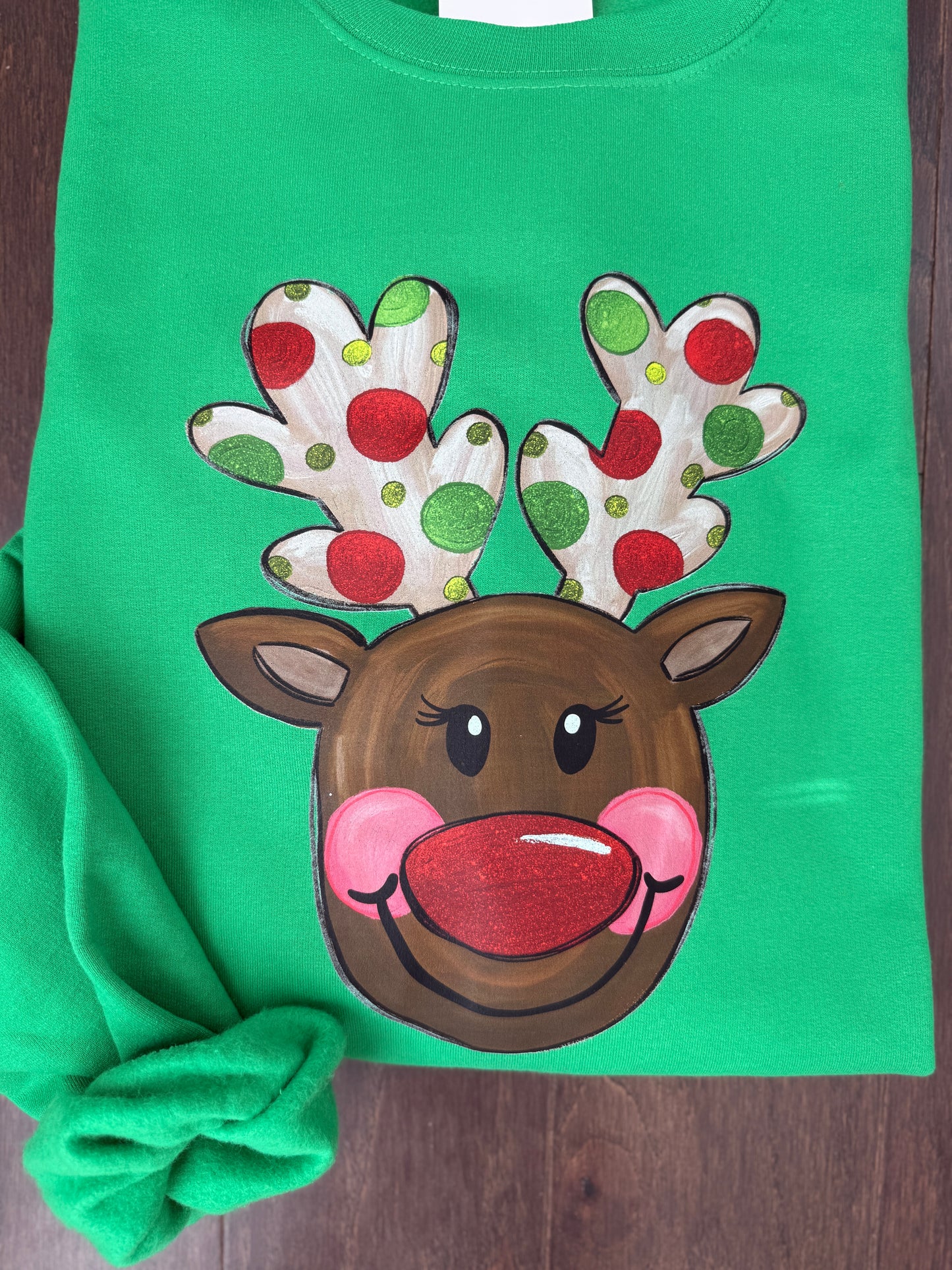 Fun Dotty Reindeer {green}