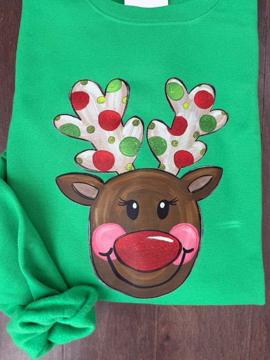 Fun Dotty Reindeer {green}