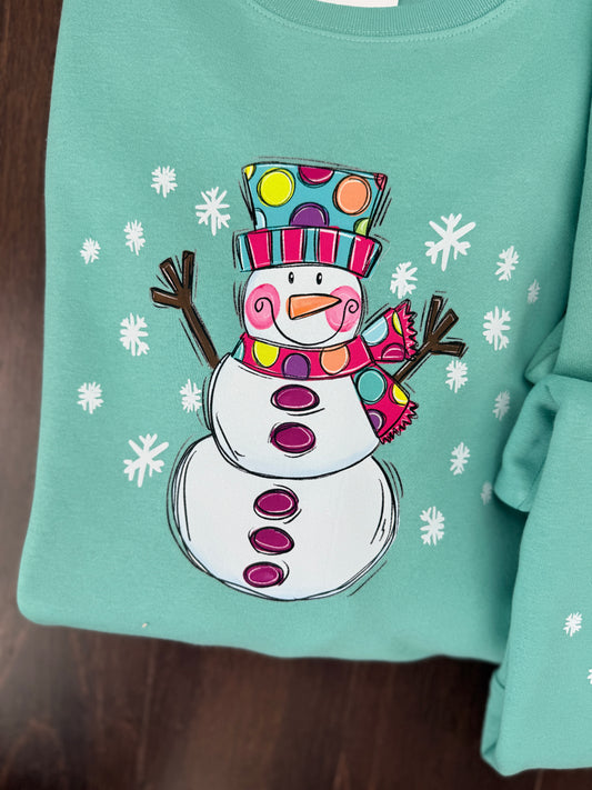 Happy Snowman {Aqua}