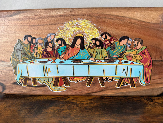 The Last Supper wooden board