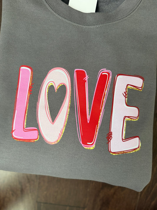 LOVE {on grey}