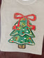 Christmas Tree with Bow {faux golden accents}