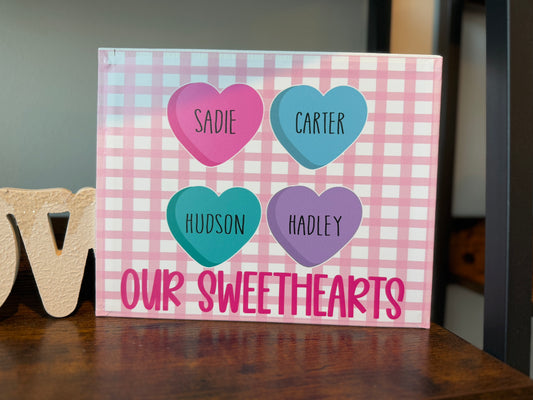 Conversation Sweethearts Canvas