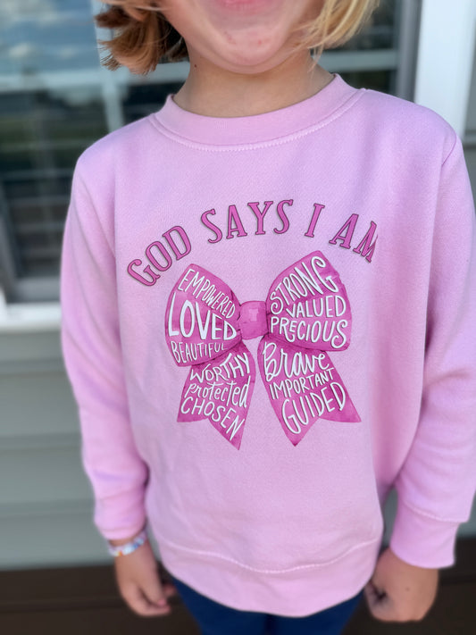 God Says I Am Pink Bow