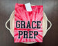 Tie Dye Grace Prep Varsity Letters Tshirt