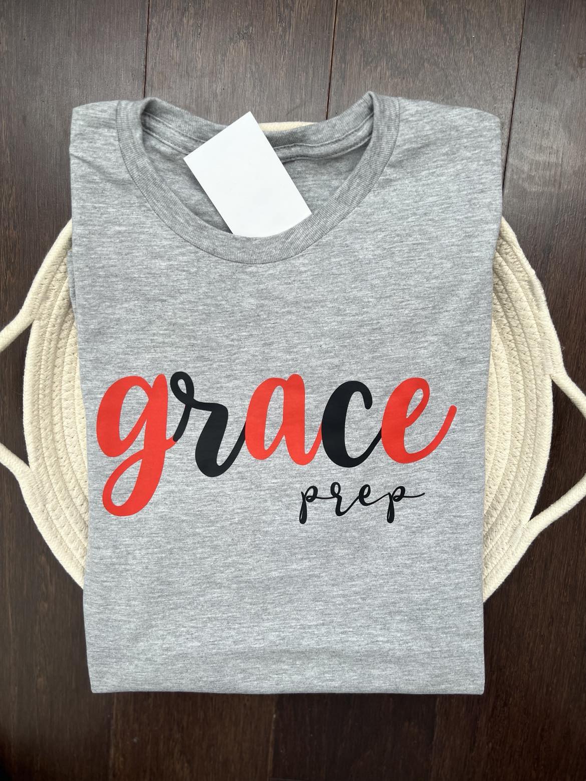 Grace Prep - Grey with Script