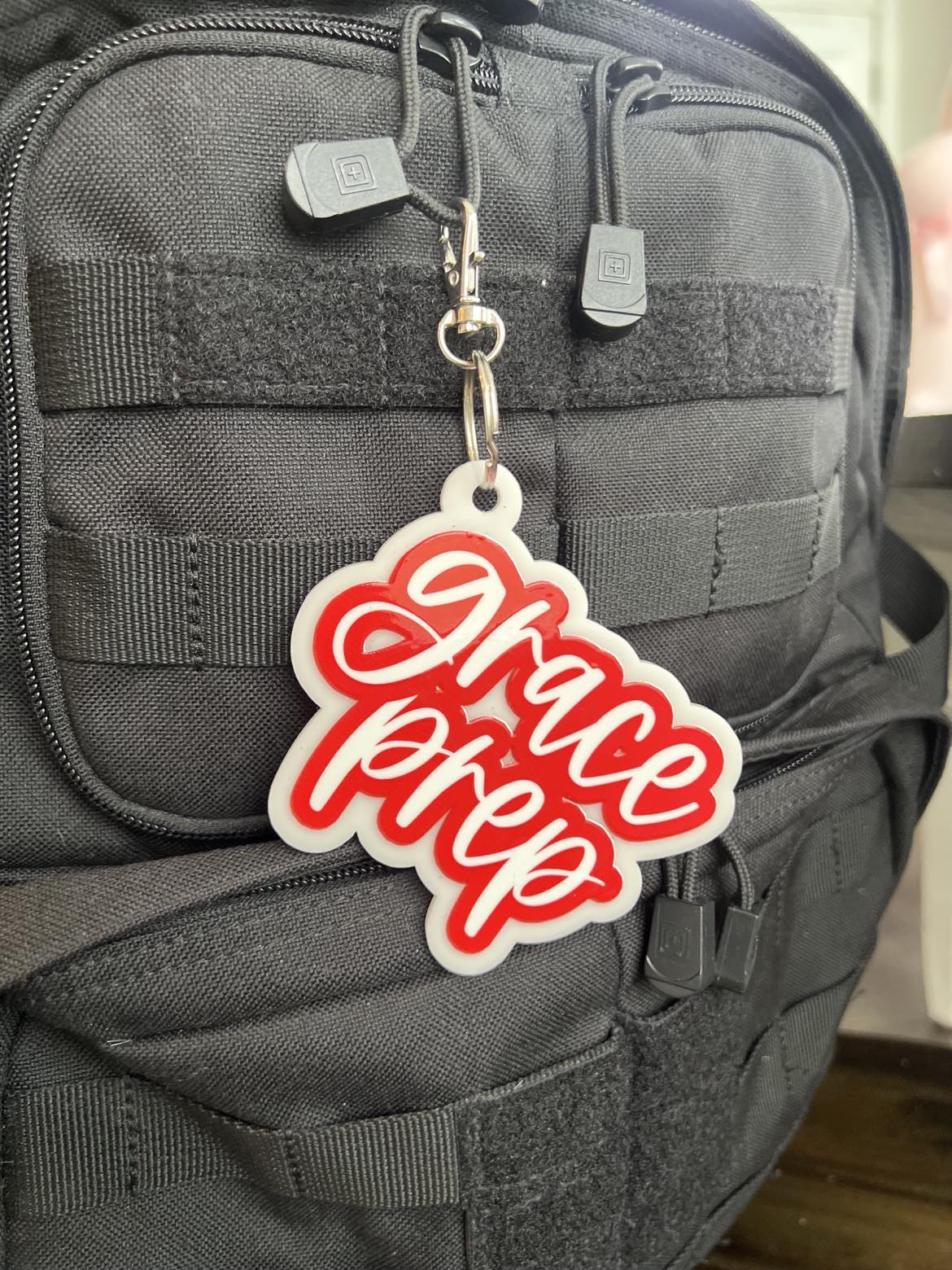 Grace Prep Script Keychain