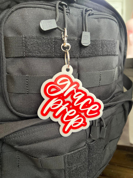 Grace Prep Script Keychain