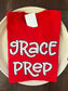 Grace Prep Polkadot Fun Letters Shirt