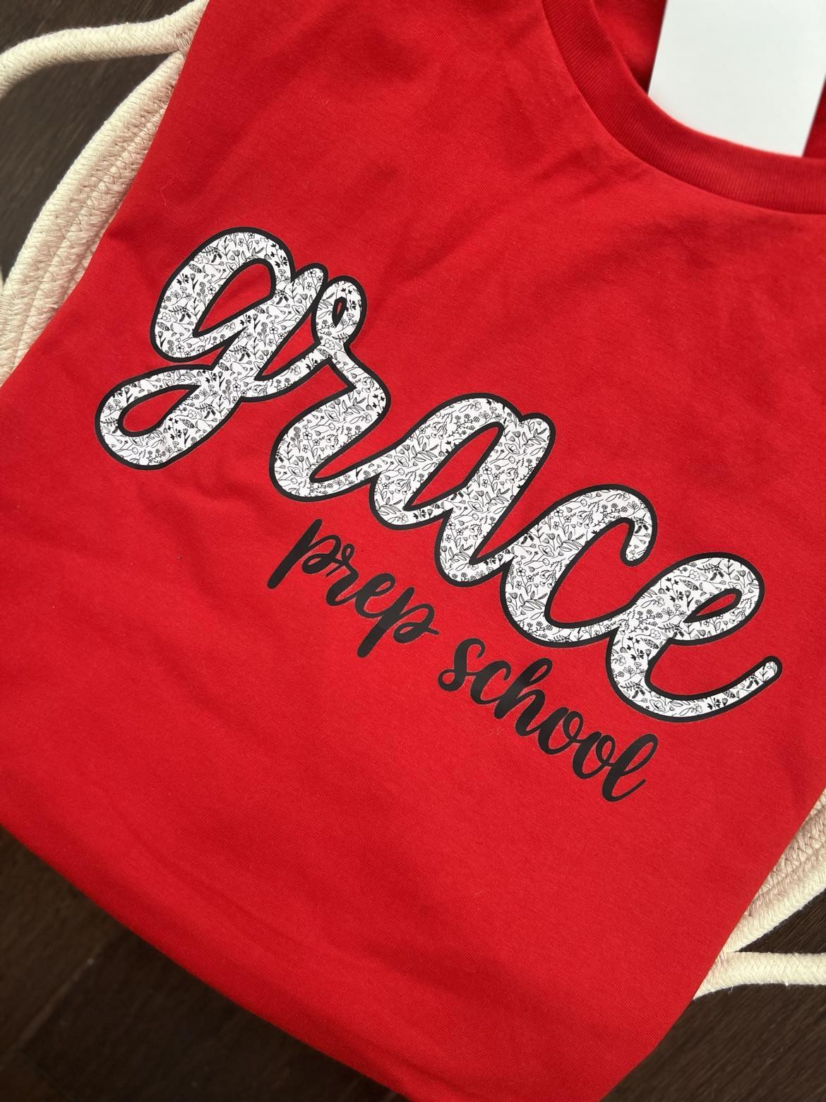 Grace Prep Floral Letters Tshirt