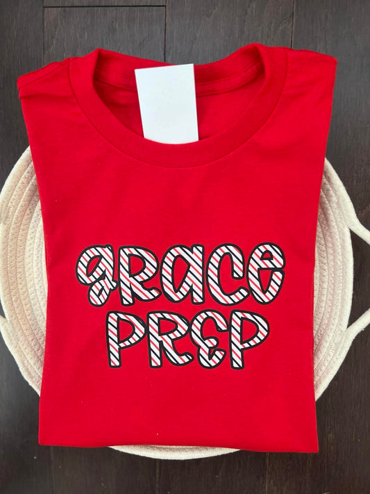 Grace Prep Stripe Letters Tee