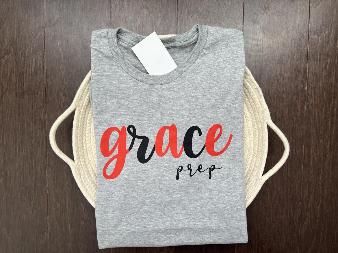 Grace Prep - Grey with Script