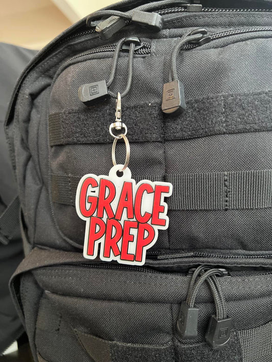 Grace Prep Block Keychain