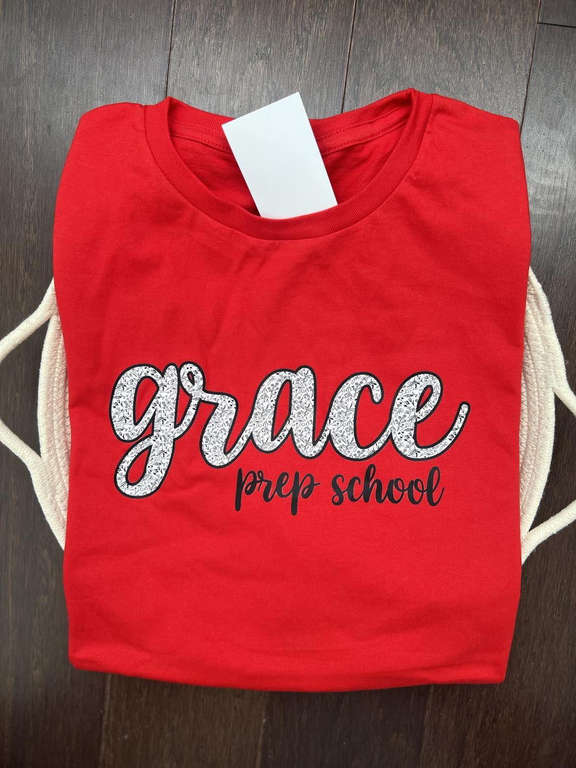 Grace Prep Floral Letters Tshirt Four Southern Design Co