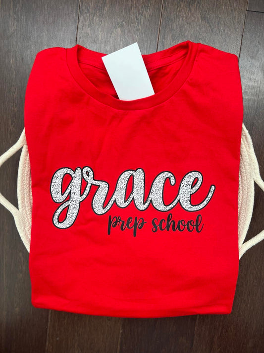 Grace Prep Floral Letters Tshirt