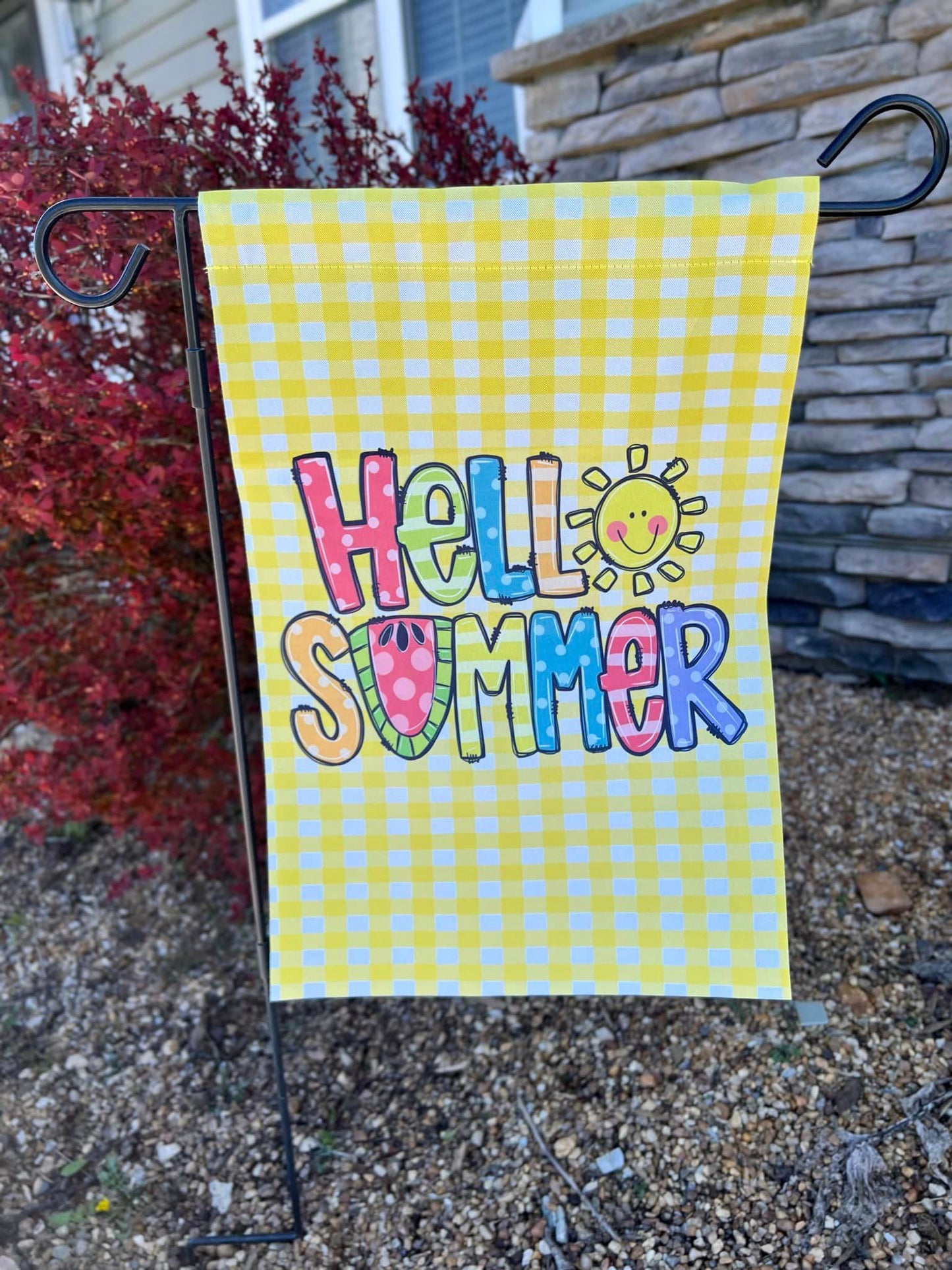 Hello Summer Garden Flag