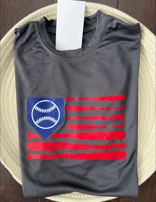 Baseball Flag Dry Fit Shirt