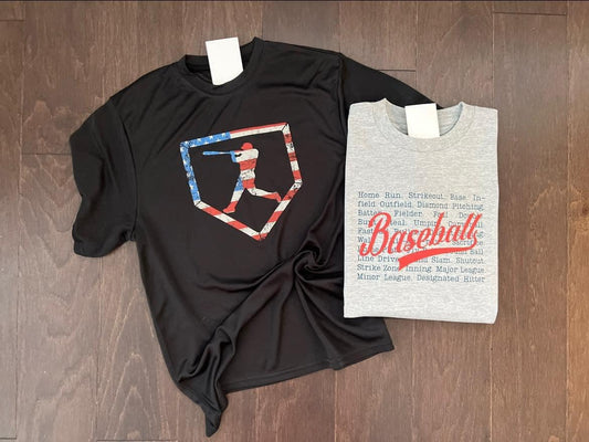 Patriotic Baseball Base Dry Fit Shirt