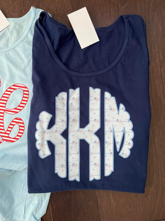 Flag Monogram {navy}
