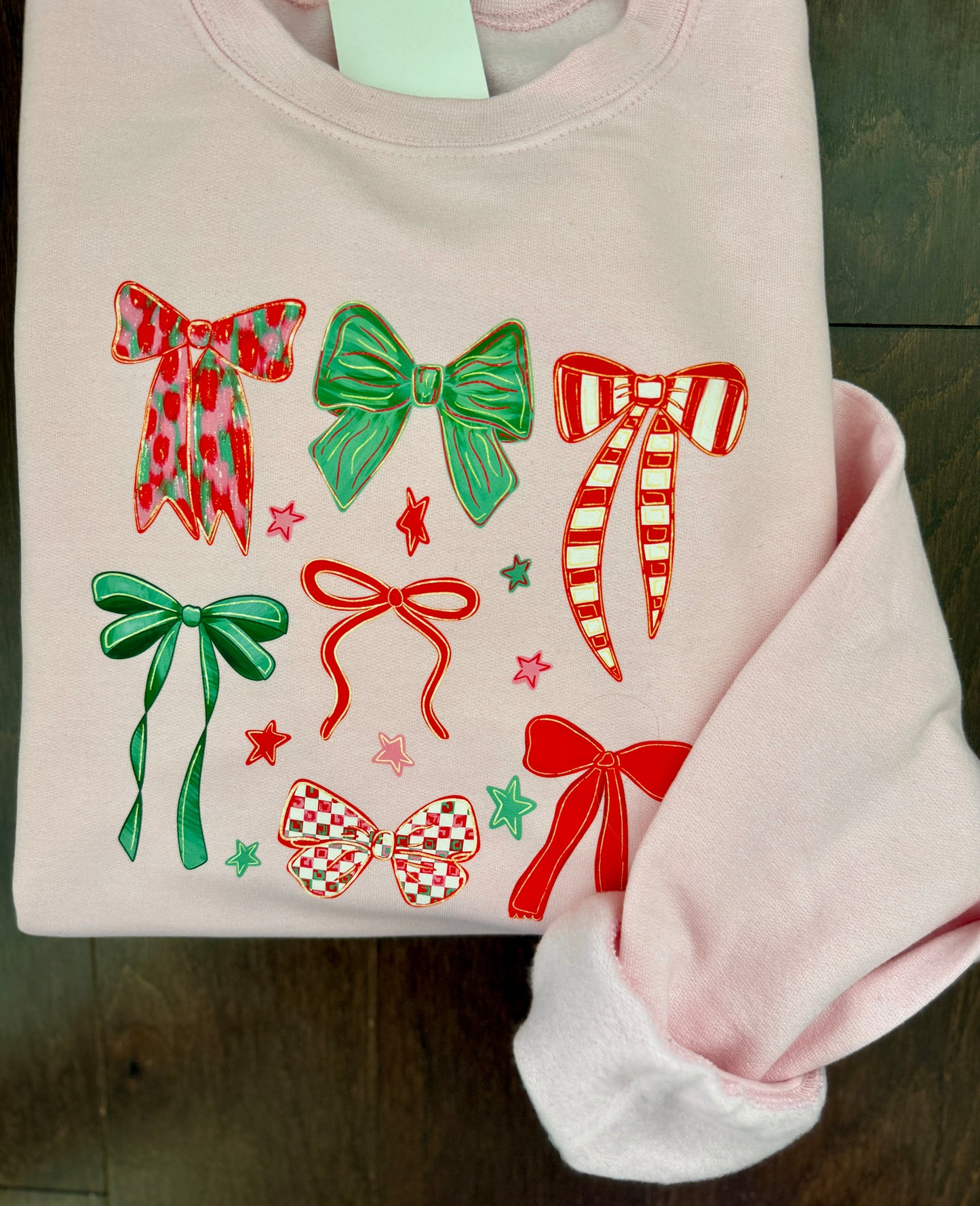 Christmas Bows Collage {light pink}