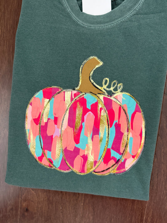 Brushstroke Pumpkin (faux glitter)