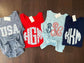 Script Flag Monogram {light blue}