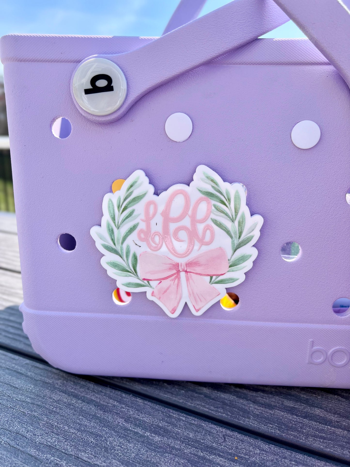 Floral Bogg Bit with Monogram