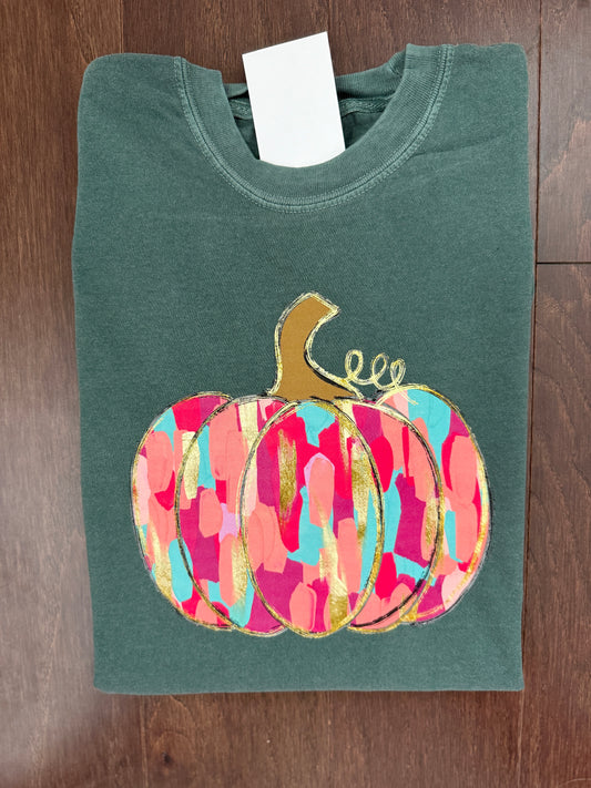 Brushstroke Pumpkin (faux glitter)