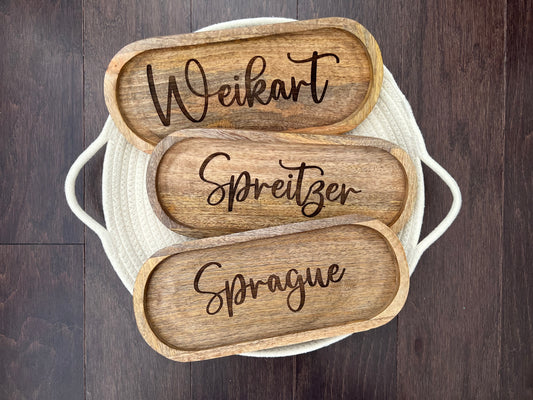 Wooden Engraved Tray