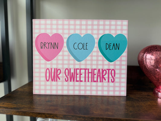 Conversation Sweethearts Canvas