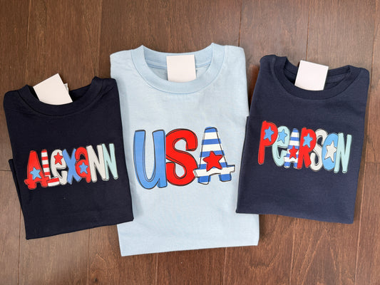 Patriotic Name Tees