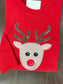 Gingham Reindeer {on red}