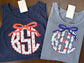 Patriotic Bow Monogram with Bow