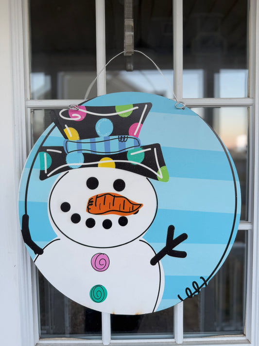 Snowman Door Hanger