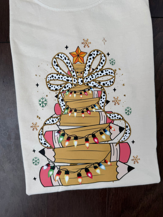 Christmas Tree Pencil Shirt