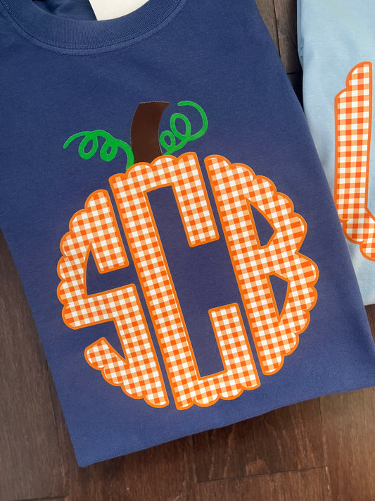 Pumpkin Monogram Tee