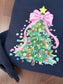 Colorful Christmas Tree with Bow {navy}