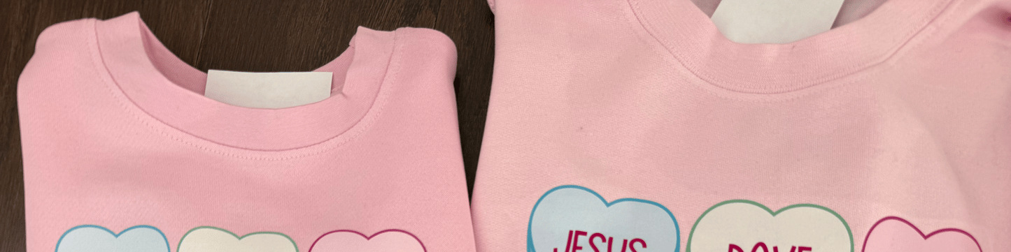 Pink Conversation Hearts - Girls