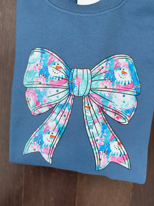 Snowman Coquette Bow