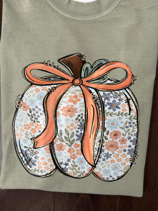 Sandstone Floral Pumpkin